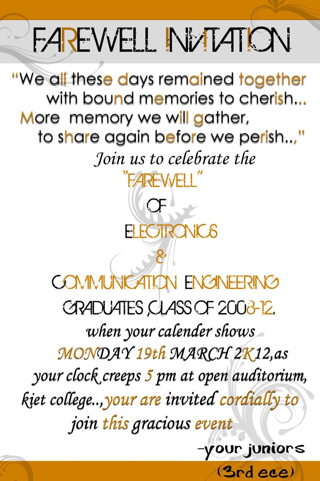 office farewell party wording